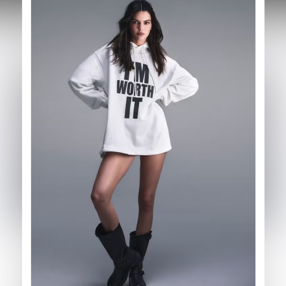 Brunette the Label Kendall Jenner worn- 'I'm Worth It' hoodie NWT
